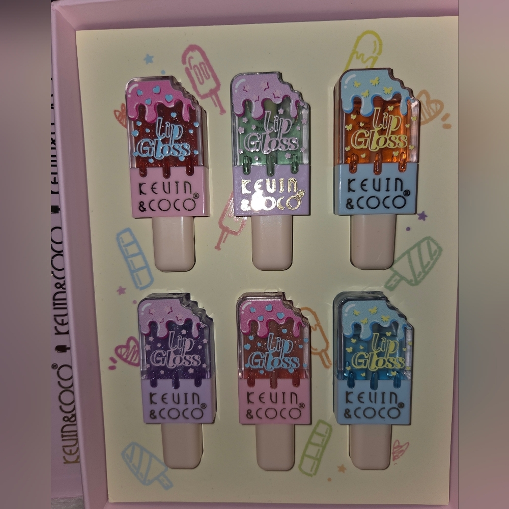 Kevin&CoCo Foodie Funny Ice Cream Stick Lip Gloss Kit - Picture 4 of 5